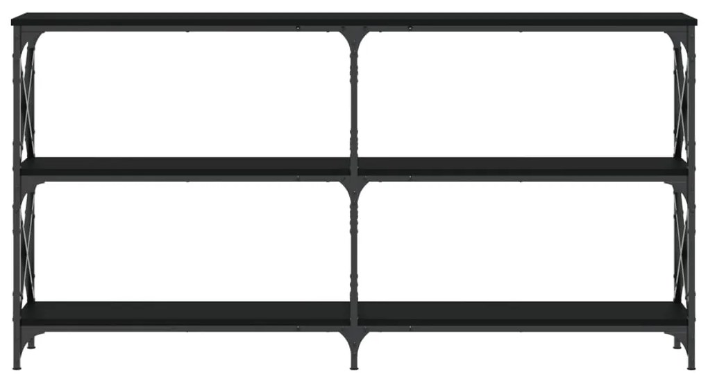 Mesa consola 156x28x80,5 cm derivados de madeira preto