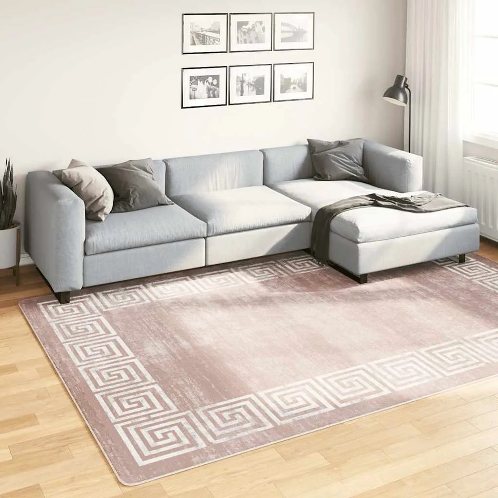 vidaXL Tapete lavável antiderrapante 190x300 cm bege
