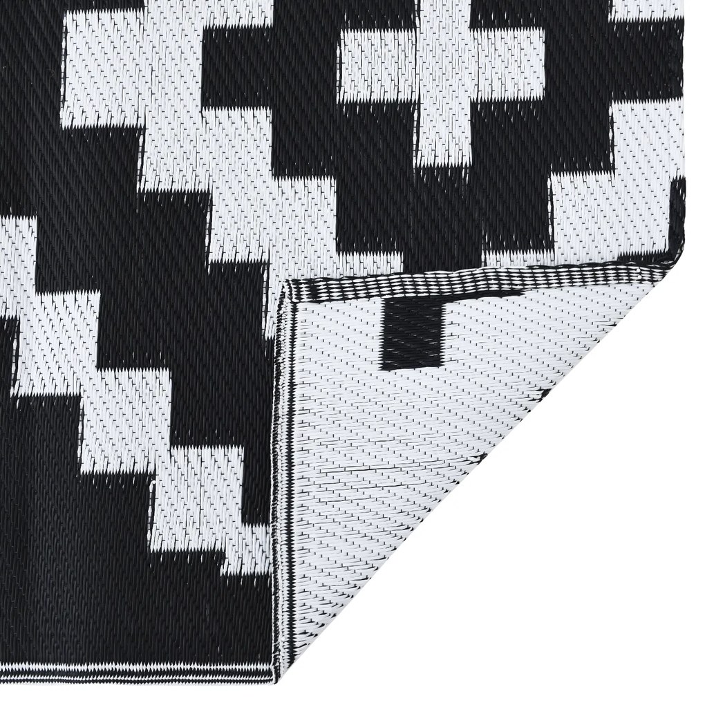 Tapete para Exterior ARAKIL Preto e Branco Poliester 300 x 400 cm