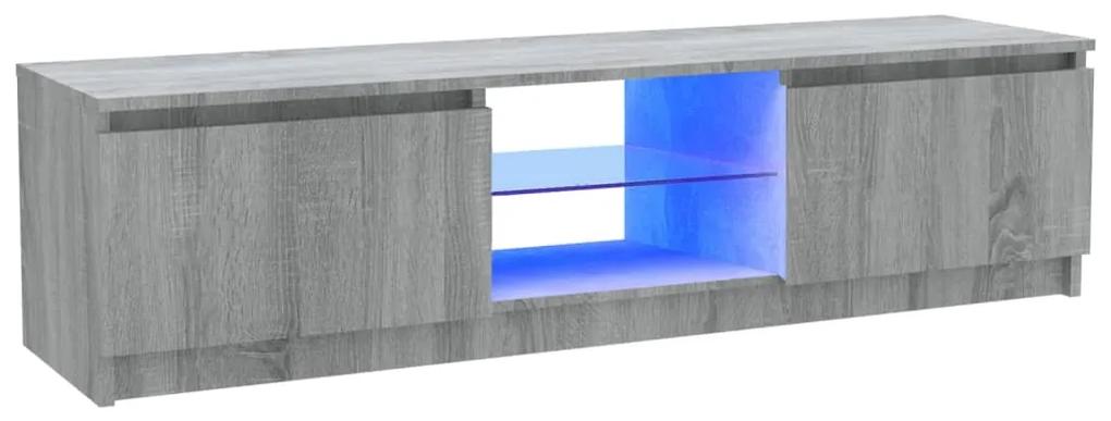 Móvel de TV Vinici com Luzes LED de 120cm - Cinzento - Design Moderno