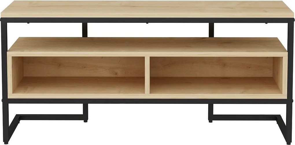 TV Stand Merrion – Preto Carvalho – 110 cm x 35 cm x 49,9 cm