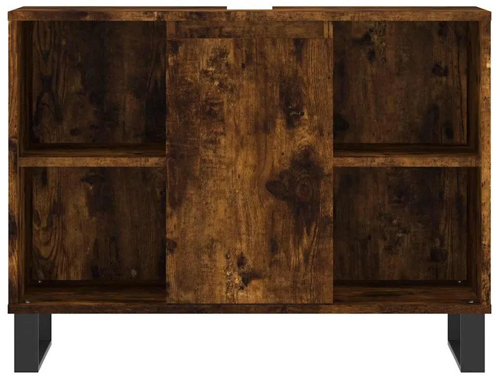 Armário casa de banho 80x33x60 cm deriv.madeira carvalho fumado