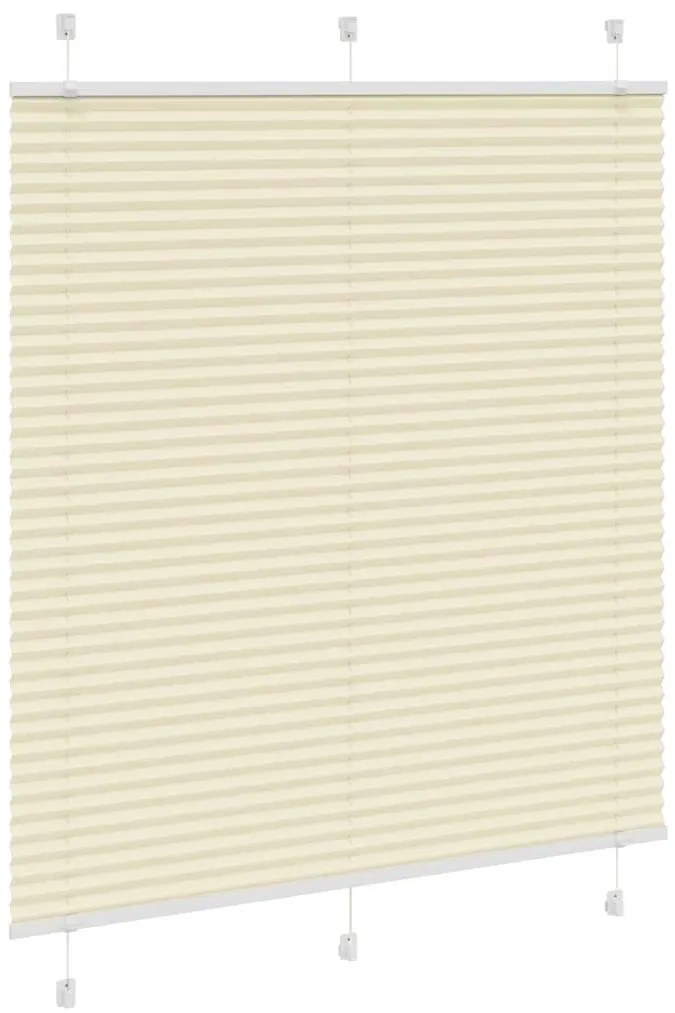 Plissado Cego Creme 120x100cm Largura Tecido 119,4 cm Poliéster