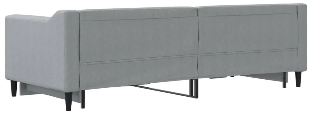 Sofá-cama com gavetão 80x200 cm tecido cinzento-claro