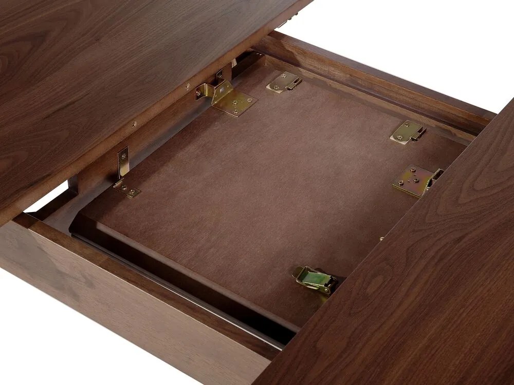 Mesa de jantar extensível castanha escura 120/150 x 75 cm MADOX Beliani