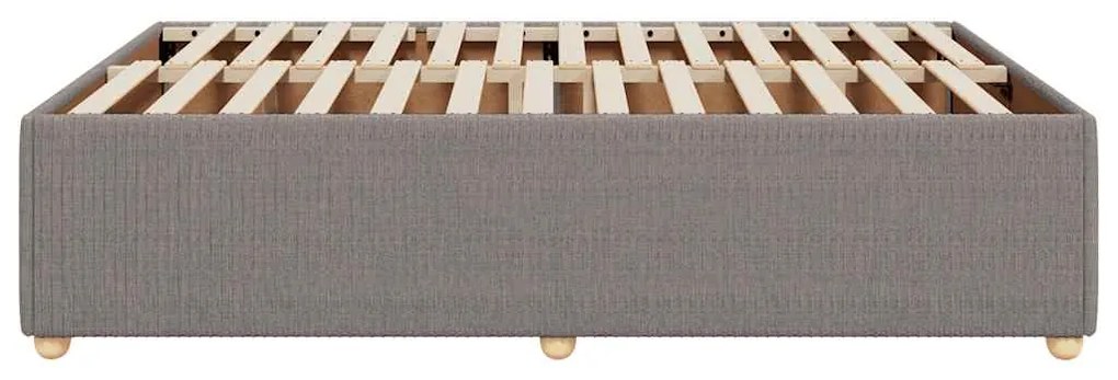 Cama sem colchão 140x200 cm tecido castanho-acinzentado