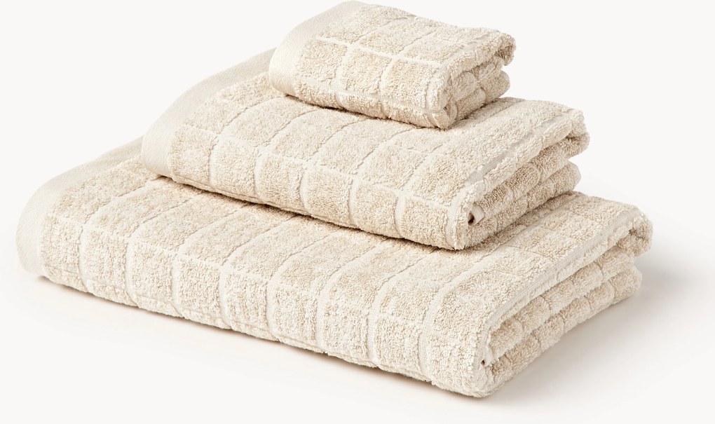 Conjunto de toalhas em algodão e linho Edita, vários tamanhos