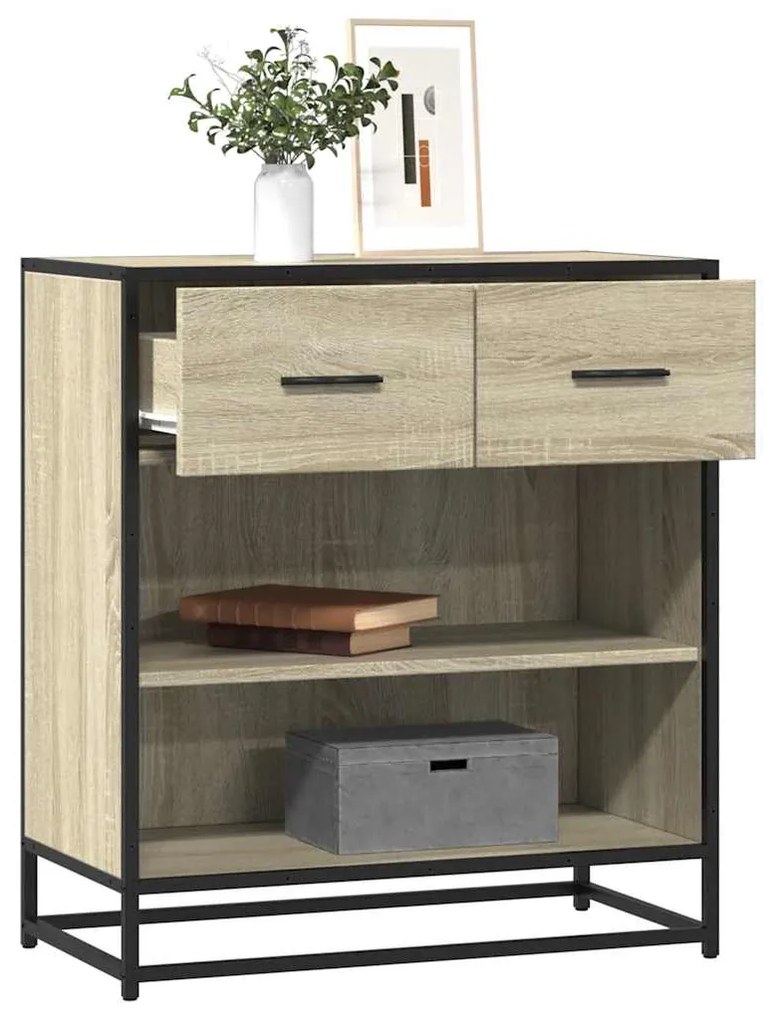 vidaXL Aparador 68x35x76 cm deriv. de madeira carvalho sonoma