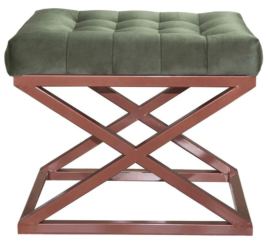 Pouffe Capraz – Copper Green – 50x42x40 cm