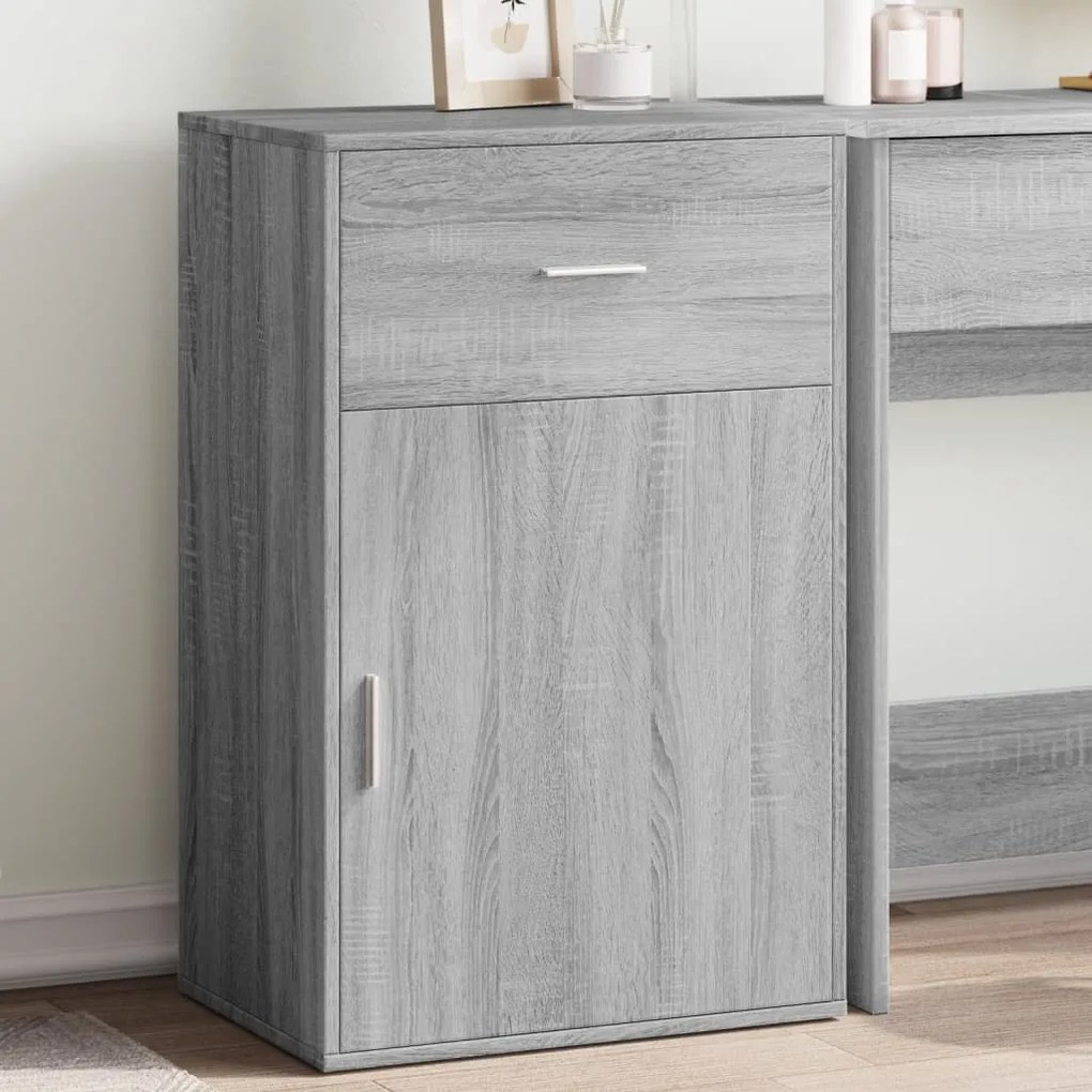 vidaXL Armário arrumação 56,5x39x90 cm derivados madeira cinza sonoma