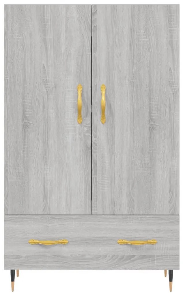 Armário alto derivados de madeira 69,5x31x115cm cinza sonoma