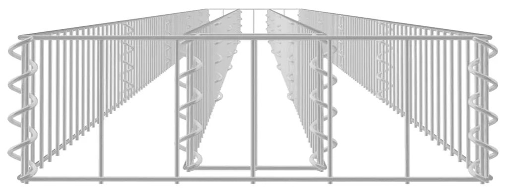 Canteiro elevado/cesto gabião 450x30x10 cm aço galvanizado