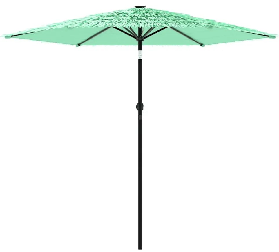 Guarda-sol de jardim com poste de aço 268x268x226 cm verde