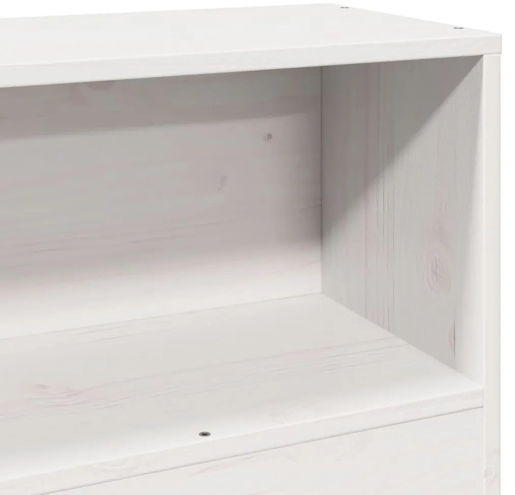 Cama sem colchão 75x190 cm madeira de pinho maciça branco