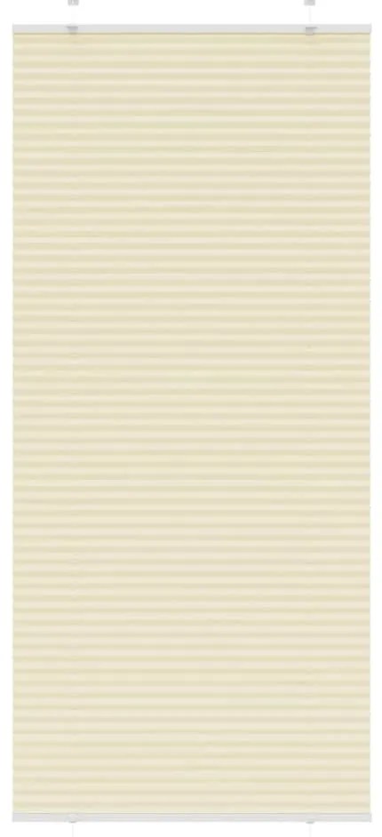 vidaXL Creme Plissada Cega 95x200 cm Largura Tecido 94,4 cm Poliéster