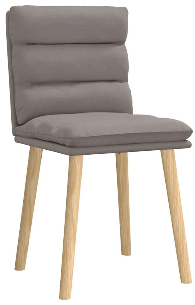Cadeiras de jantar 2 pcs tecido cinzento-acastanhado