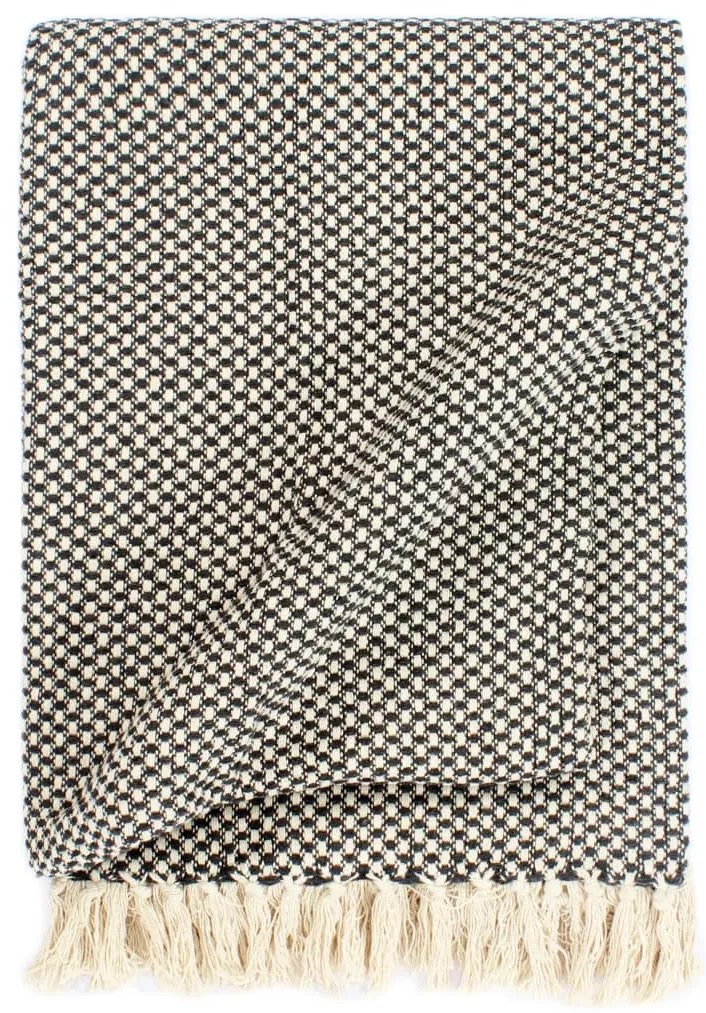 vidaXL Manta em algodão 220x250 cm antracite