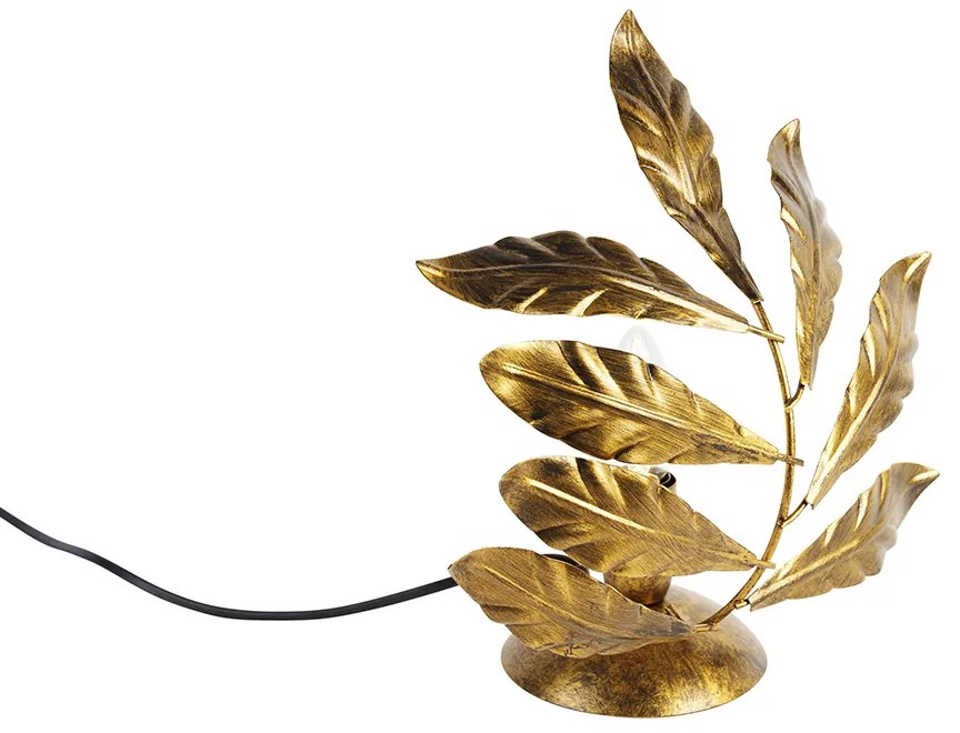 Candeeiro de mesa vintage dourado antigo 25 cm - Linden Clássico / Antigo