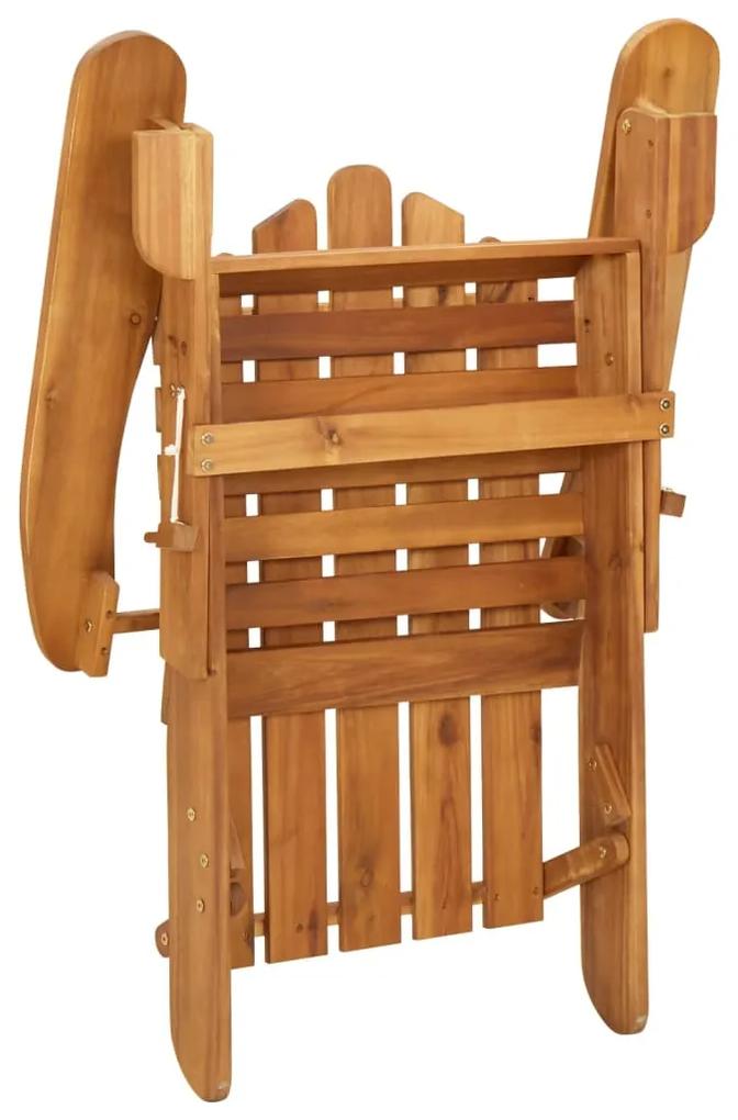 Cadeira Adirondack para jardim em madeira de acácia maciça