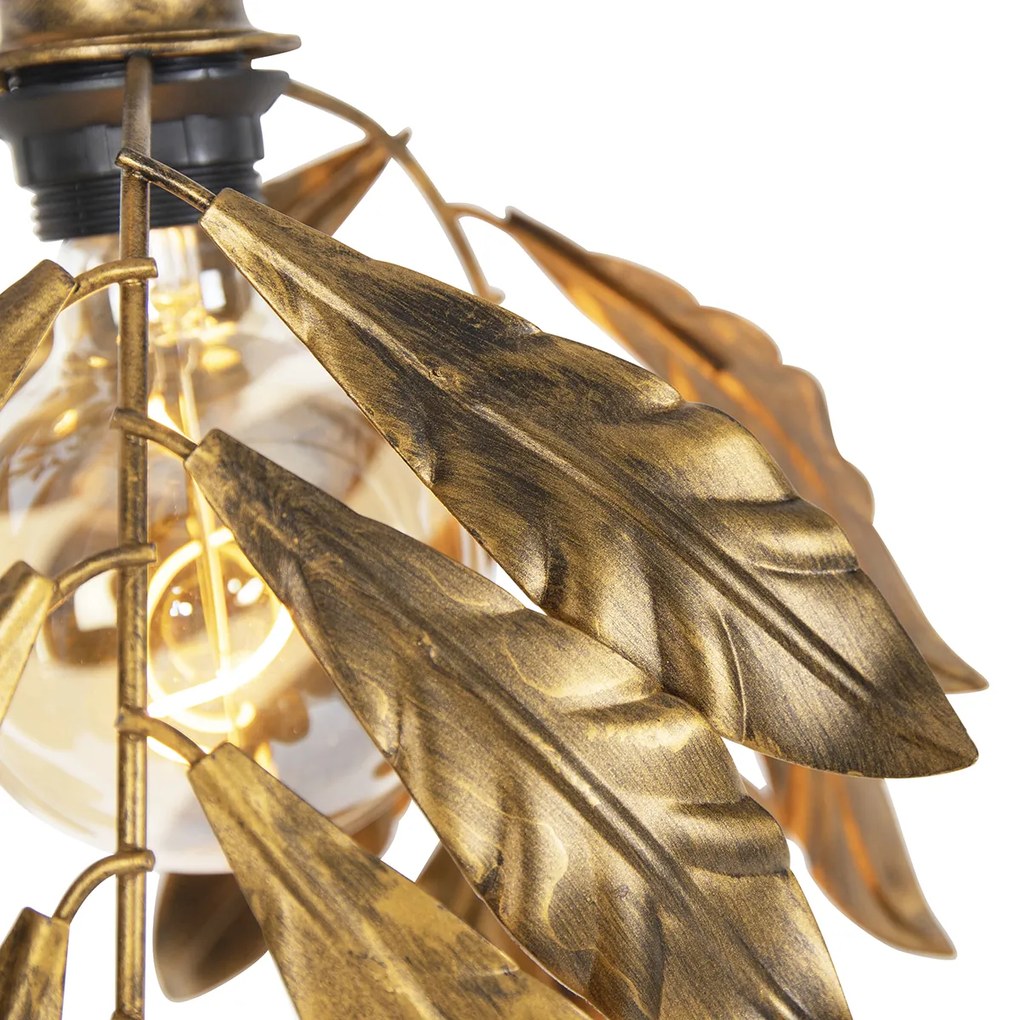 Candeeiro de suspensão vintage ouro antigo redondo 3 luzes - Linden