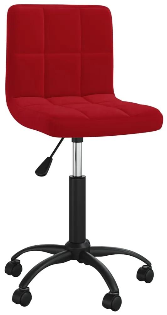 Cadeiras de jantar giratórias 4 pcs veludo vermelho tinto