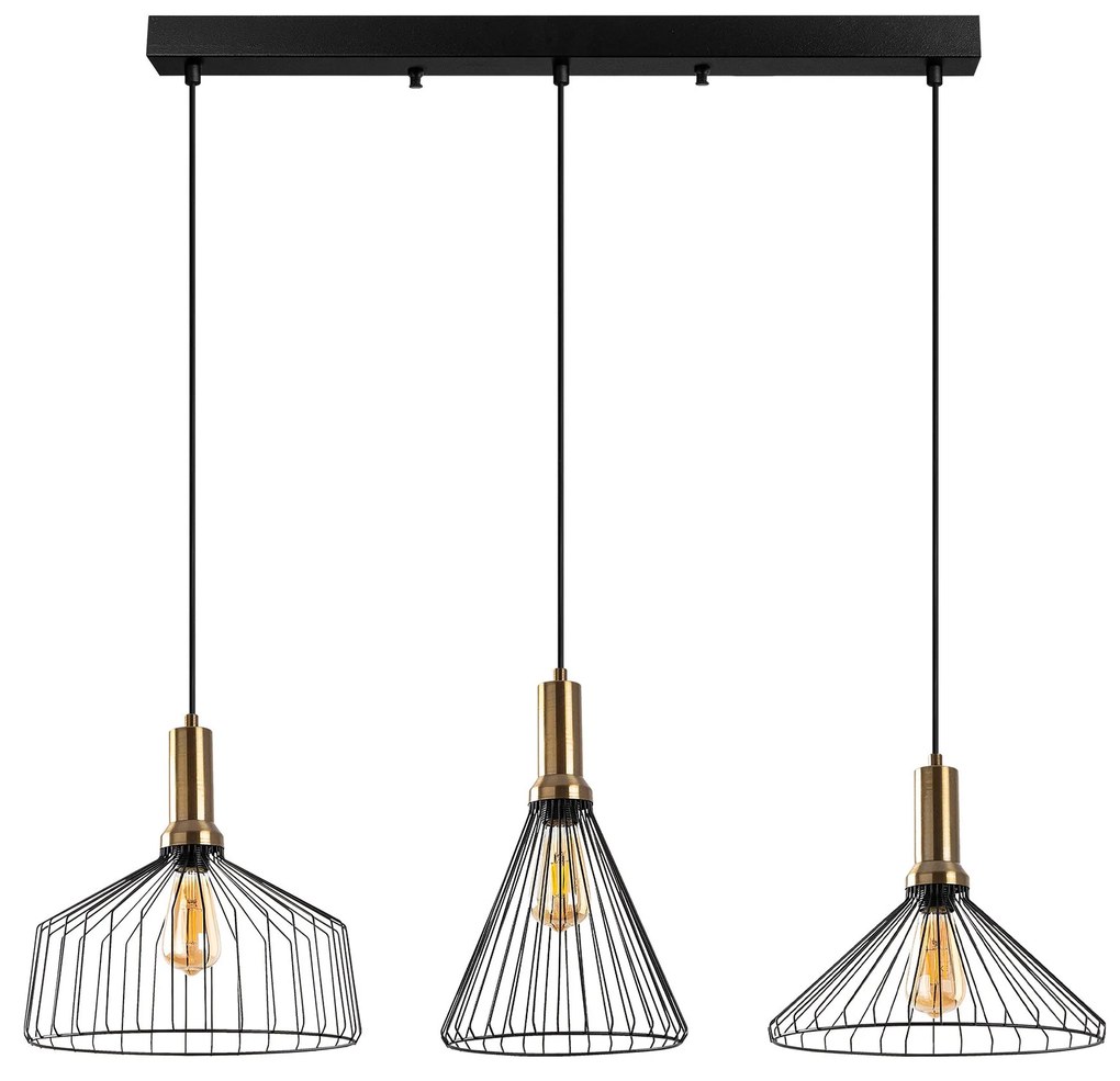 Candeeiro Chandelier Dear – Preto Antique – 104 x 34 cm