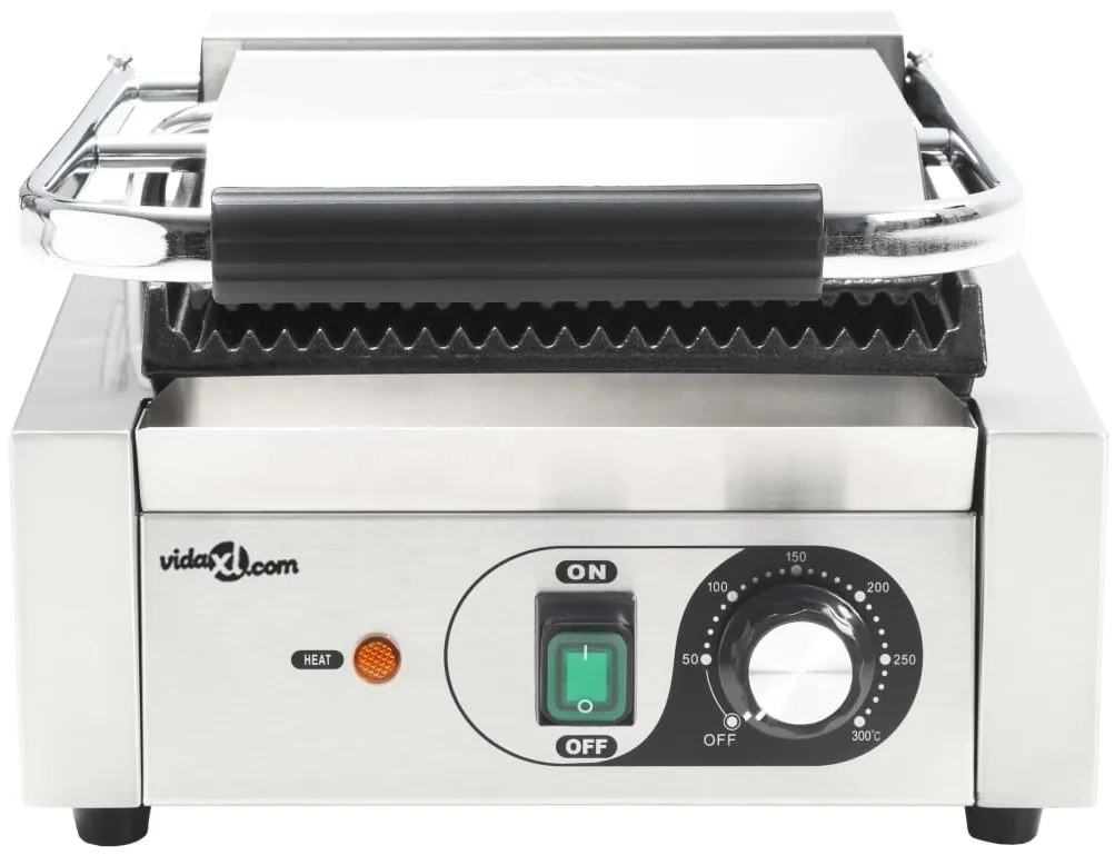 Grelhador sanduicheira Panini aço inoxidável 1800W 31x30,5x20cm