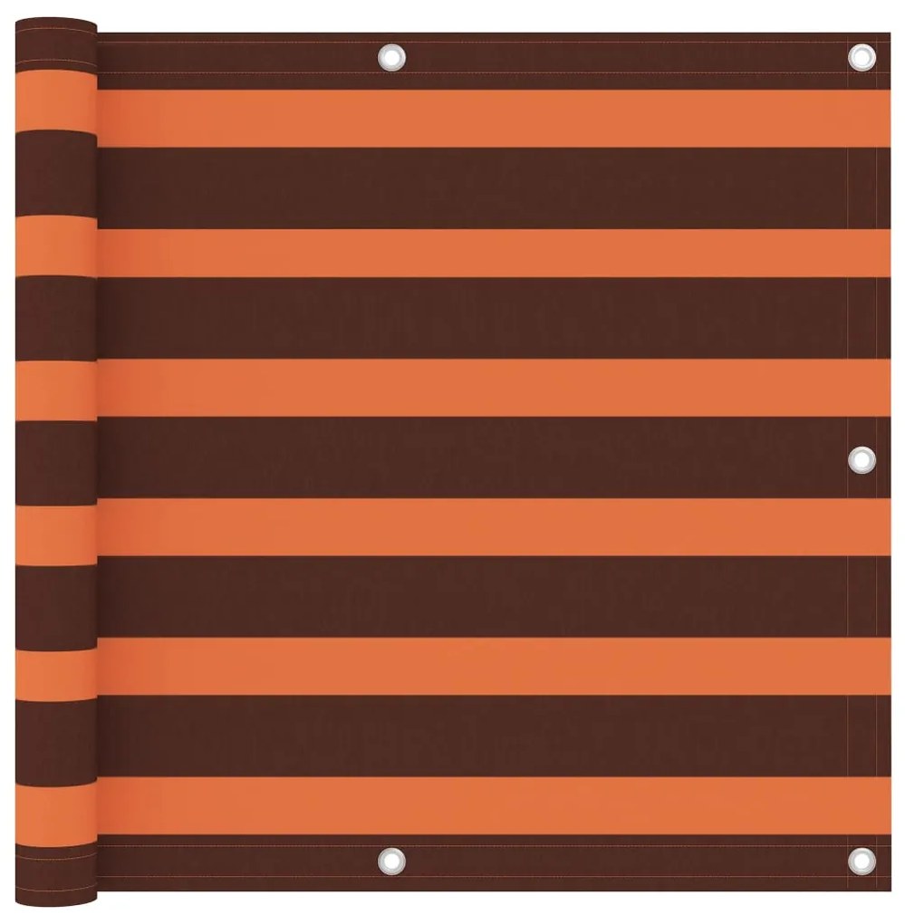 Tela de varanda 90x300 cm tecido Oxford laranja e castanho