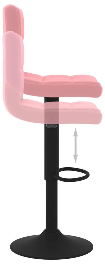 Bancos de bar 2 pcs veludo rosa