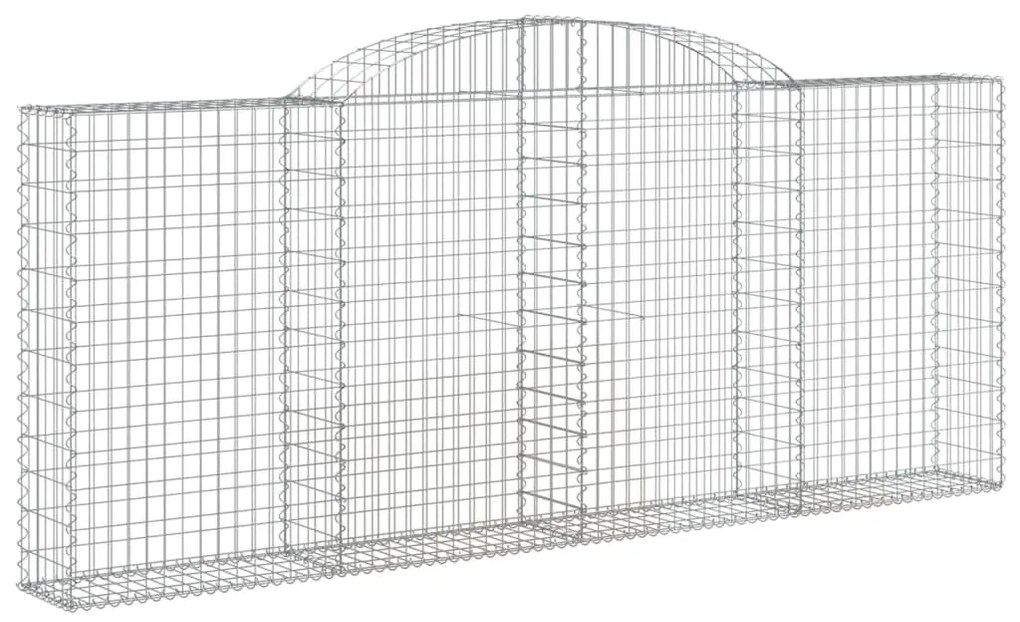 Cestos gabião arqueados 3pcs 300x30x120/140cm ferro galvanizado