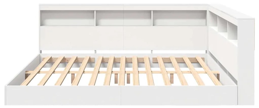 Cama Estante Branca 180x200 cm Madeira Engineered