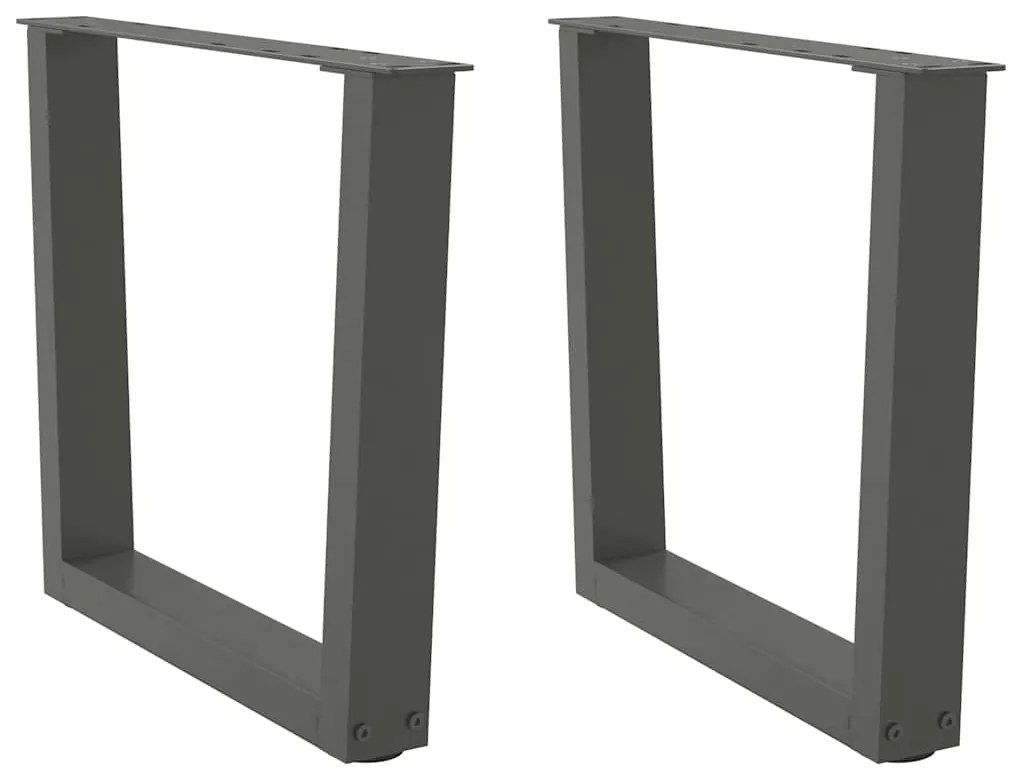 Pés para mesa de centro em forma de V, 2 peças, antracite, 60x (42-43,