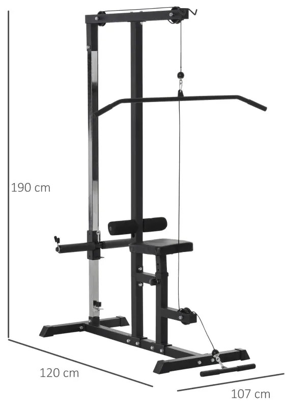 Máquina de Musculação com Polia e Assento Ajustável - HomeGym