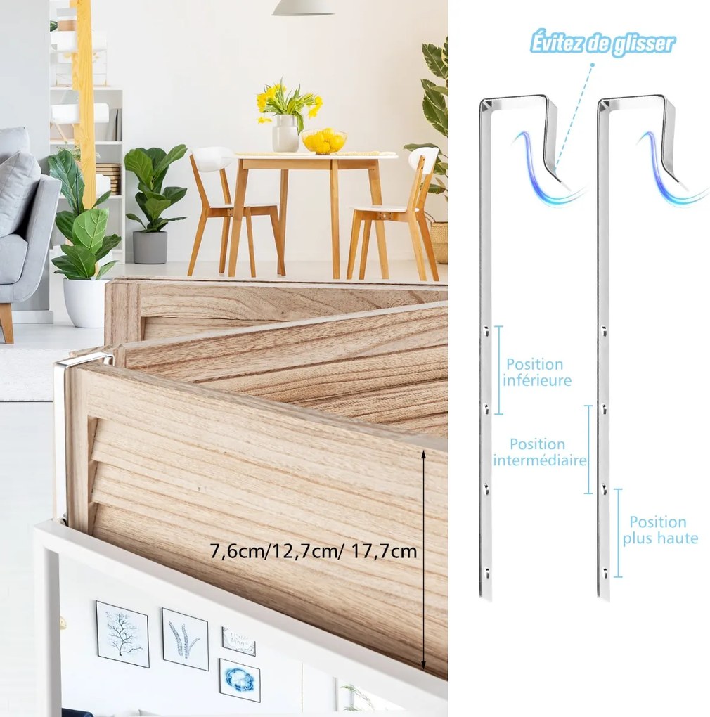 Conjunto de 3 móveis de vime para pátio com cadeiras acolchoadas e mesa de centro de vidro temperado - branco