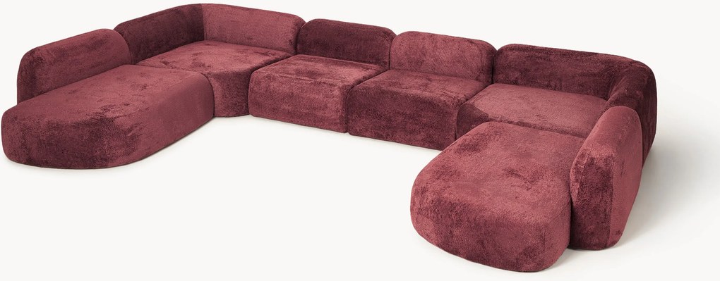 Sofá modular XL em teddy-bouclé Wolke