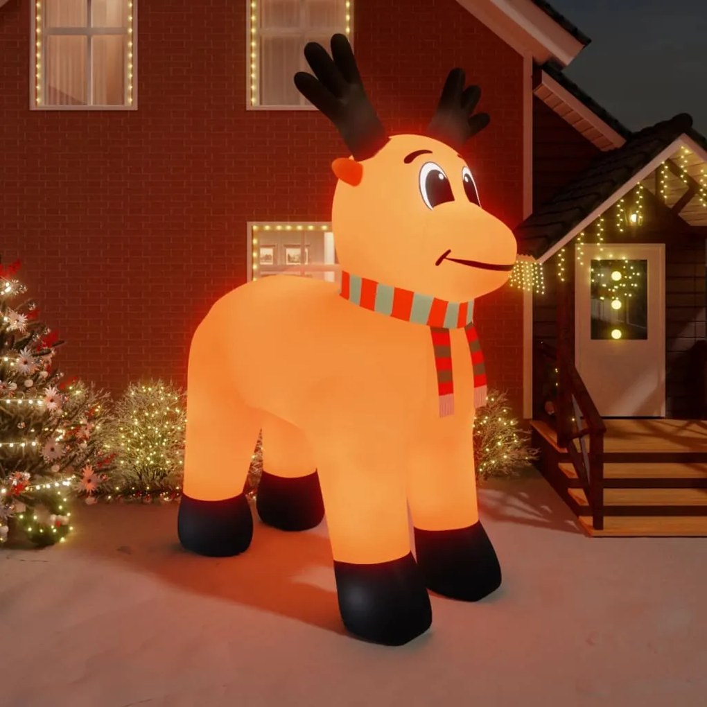 vidaXL Rena de Natal insuflável com luzes LED 500 cm