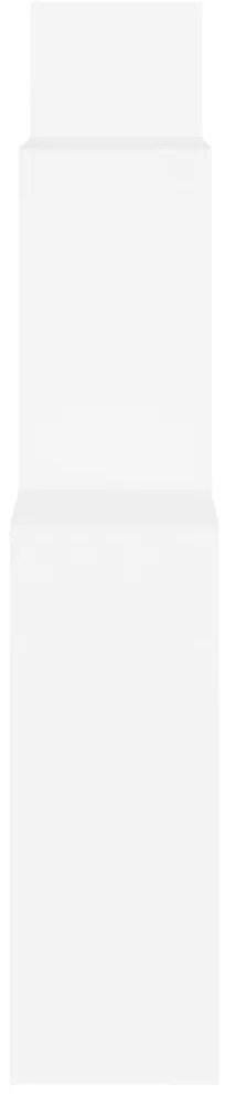 Estante de parede cúbica 80x15x78,5 cm deriv. de madeira branco