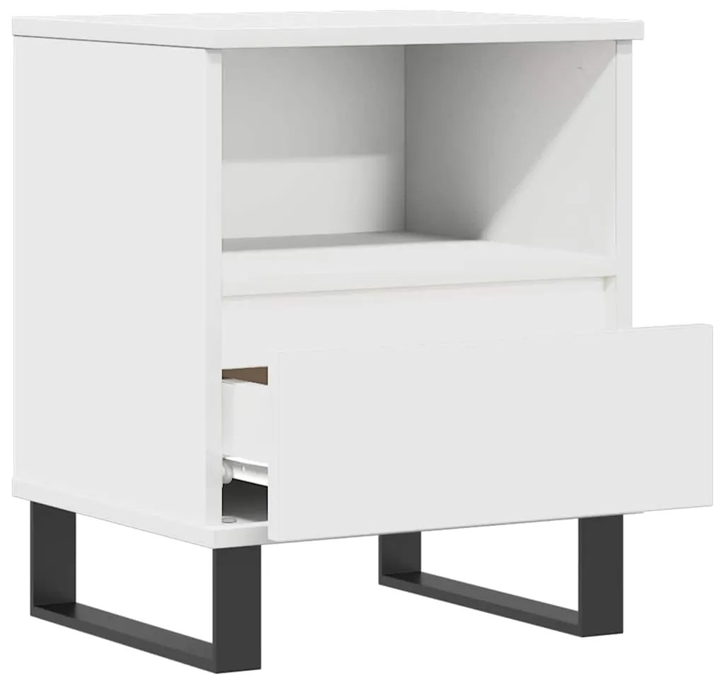Mesa de cabeceira 40x35x50 cm derivados de madeira branco