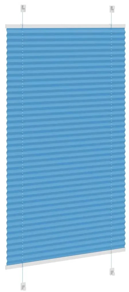 Azul Plissada Cega 70x100 cm Largura Tecido 69,4 cm Poliéster