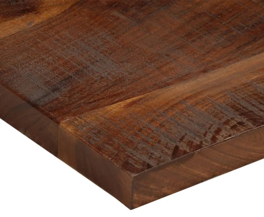 Tampo de mesa retangular 180x20x2,5cm madeira recuperada maciça