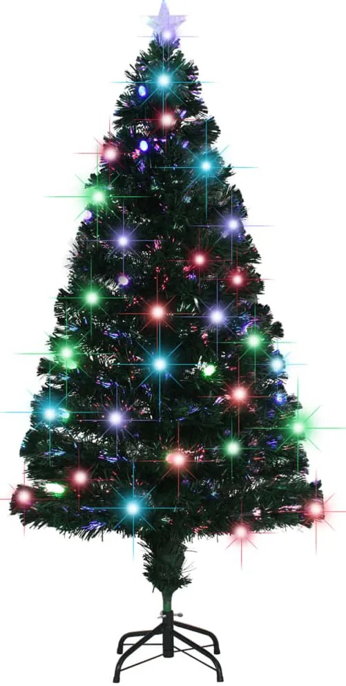 Árvore de Natal pré-iluminada c/ suporte 150 cm fibra ótica