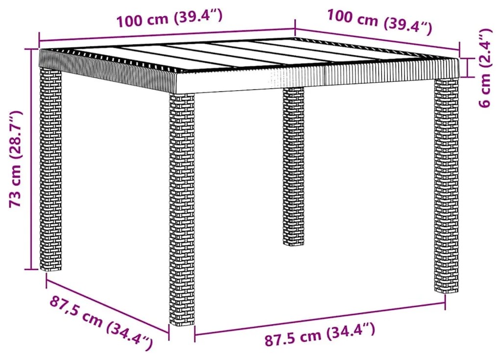 Conjunto de Jantar Jardim Branco 5 pcs Branco Vime de resina