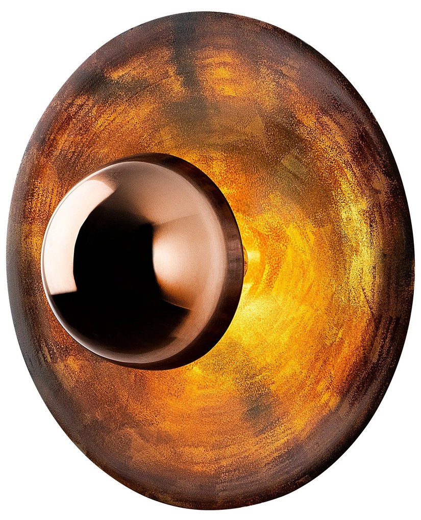 Aplique de Parede Kurt – Cobre – Diâmetro 48 cm Altura 35 cm