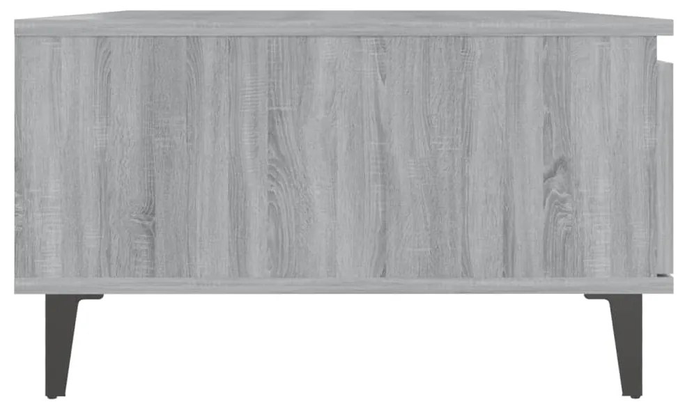 Mesa de centro 90x60x35 cm derivados de madeira cinzento sonoma