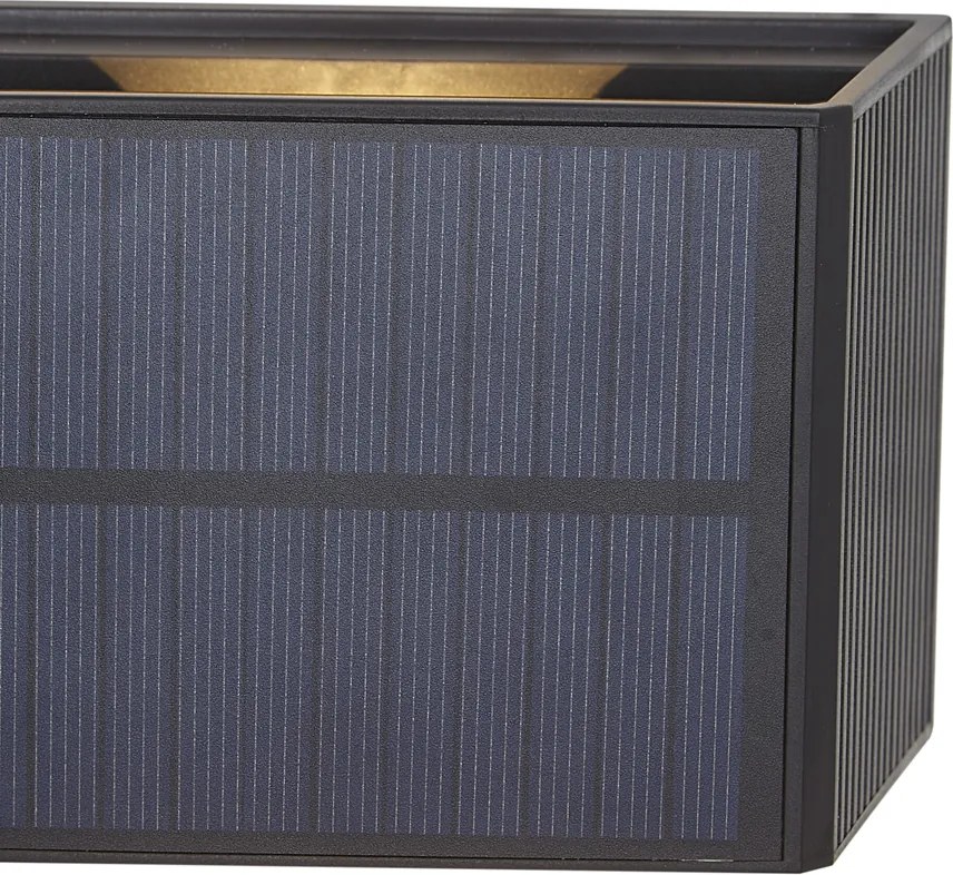 Aplique de Parede Exterior Preto com LED 2 Luzes IP65 Solar - Christof