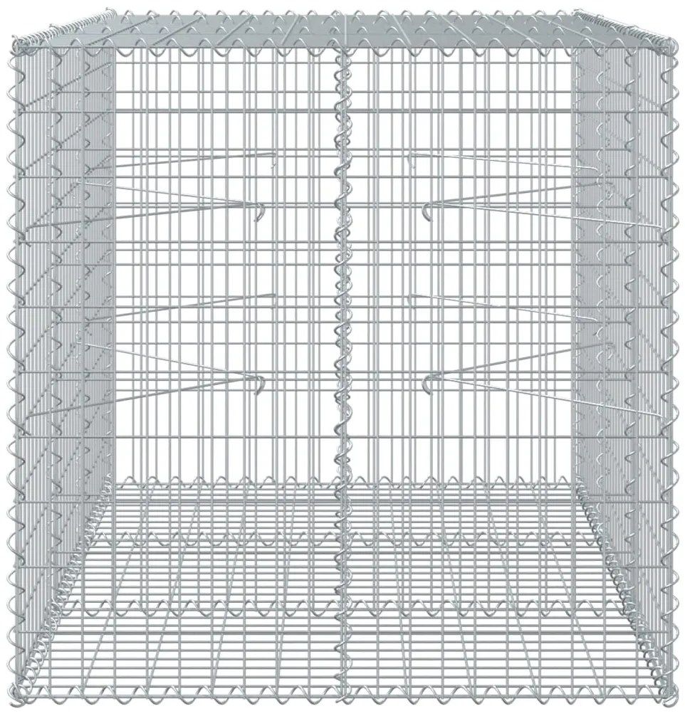 Cesto gabião com cobertura 150x100x100 cm ferro galvanizado