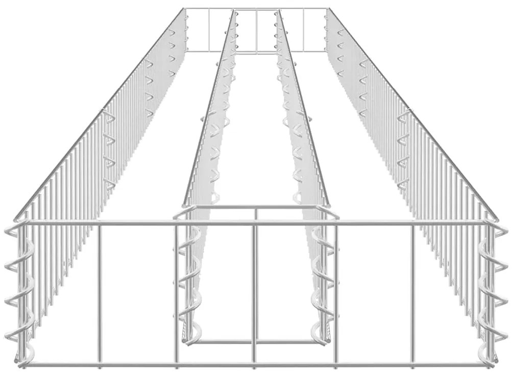 Canteiro elevado/cesto gabião 360x30x10 cm aço galvanizado
