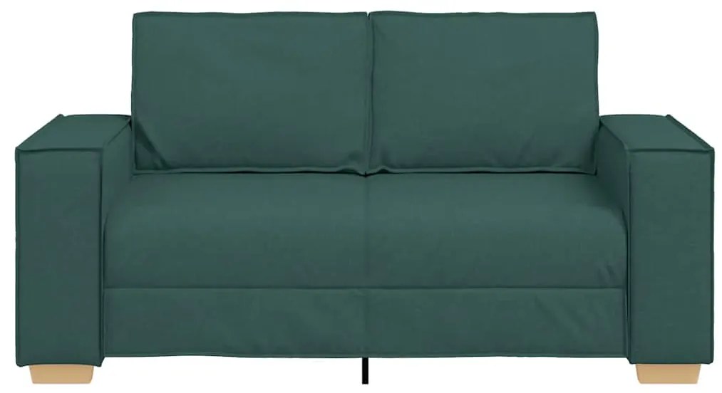 Sofá de 2 lugares verde escuro 120 cm tecido