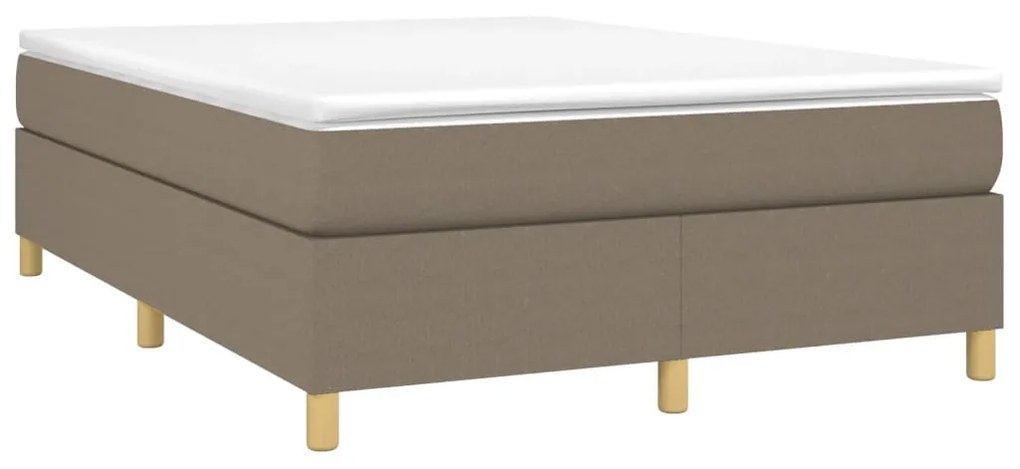 Estrutura de cama 140x190 cm tecido cinza-acastanhado