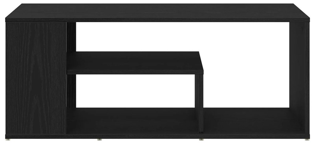 Mesa de Centro vidaXL Preto Carvalho 100x50x40 cm Madeira de Engenhari
